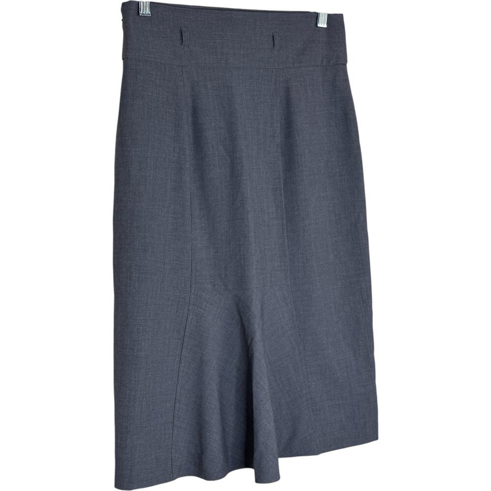 Worthington Womens Skirt Size 4 Blue Gray Trumpet Hem Career Stretch Lined - Picture 2 of 13
